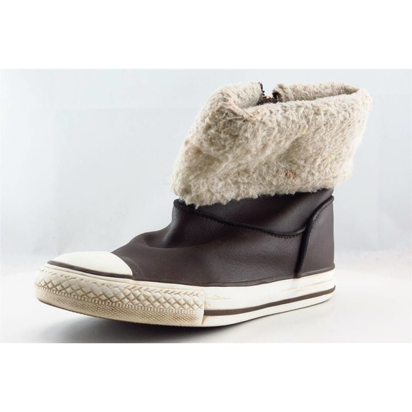 Converse All Star Brown Leather Boots Toddler Unisex Sz‎ 13 - Picture 1 of 6